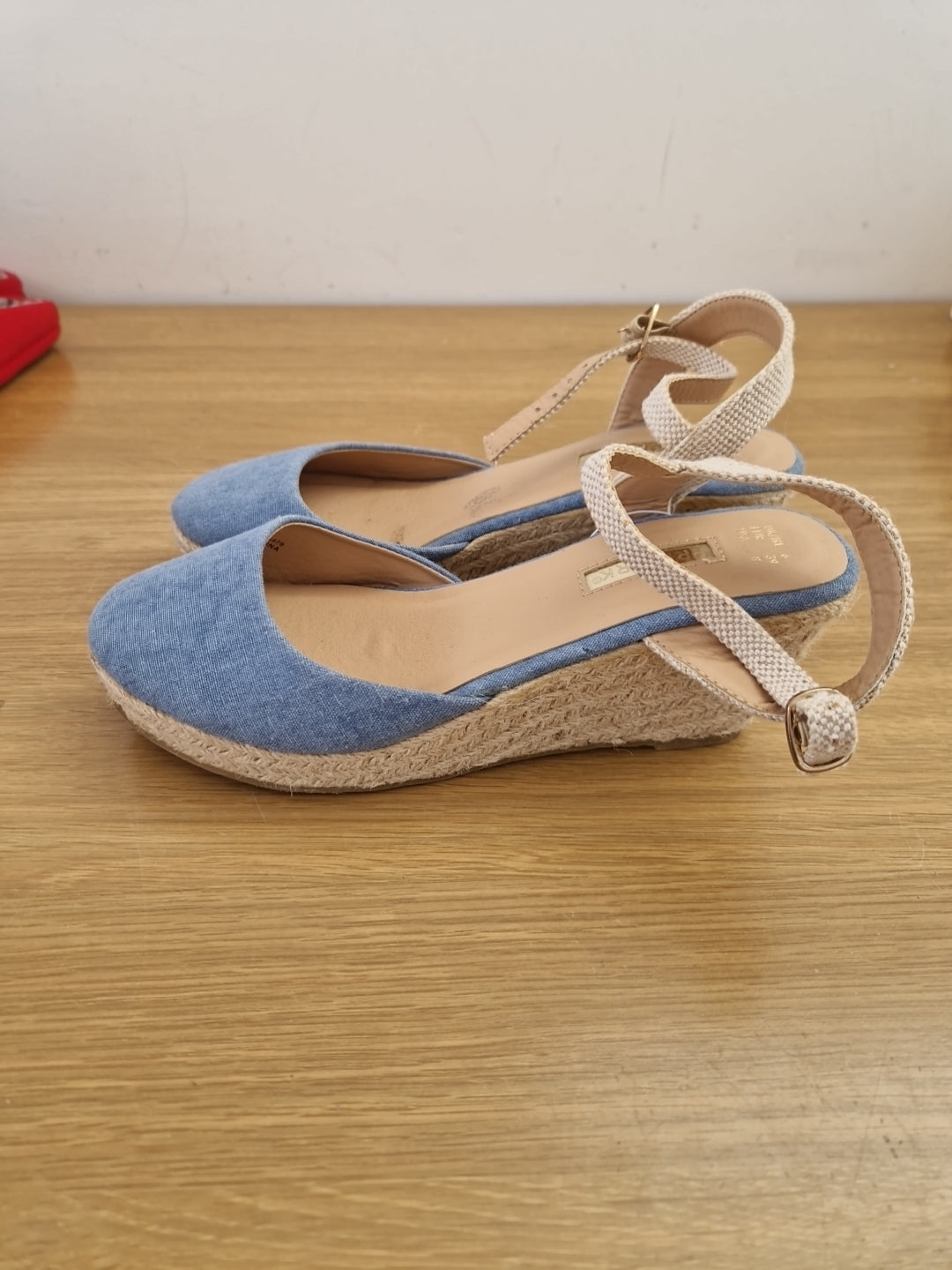 Primark New with Tags Ladies Wedge Heel Shoes with Anckle Straps Uk size 6