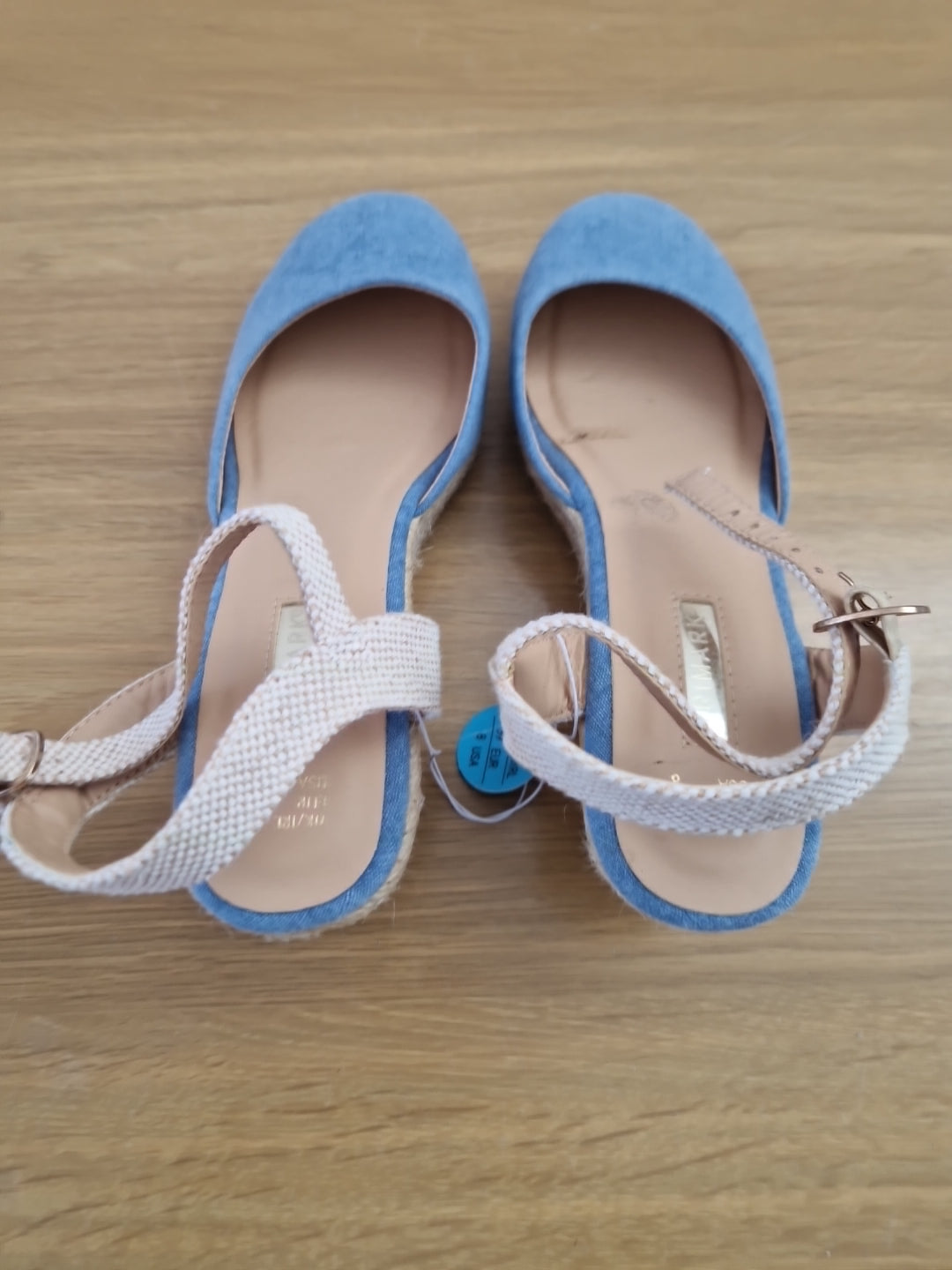 Primark New with Tags Ladies Wedge Heel Shoes with Anckle Straps Uk size 6