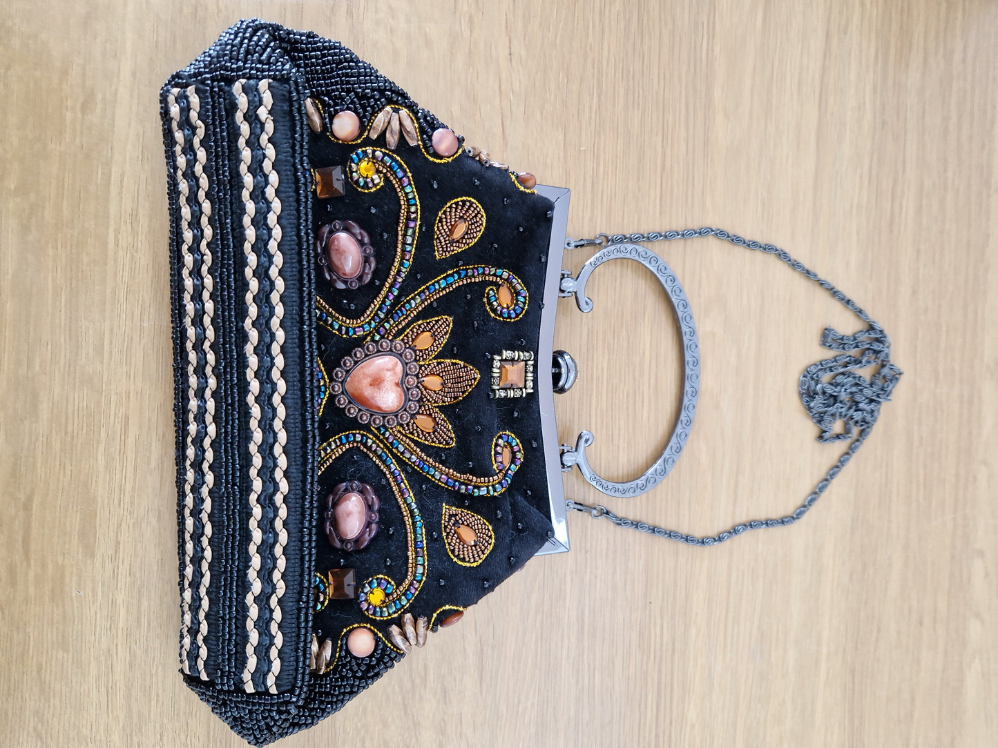 Small evening prom beaded bag