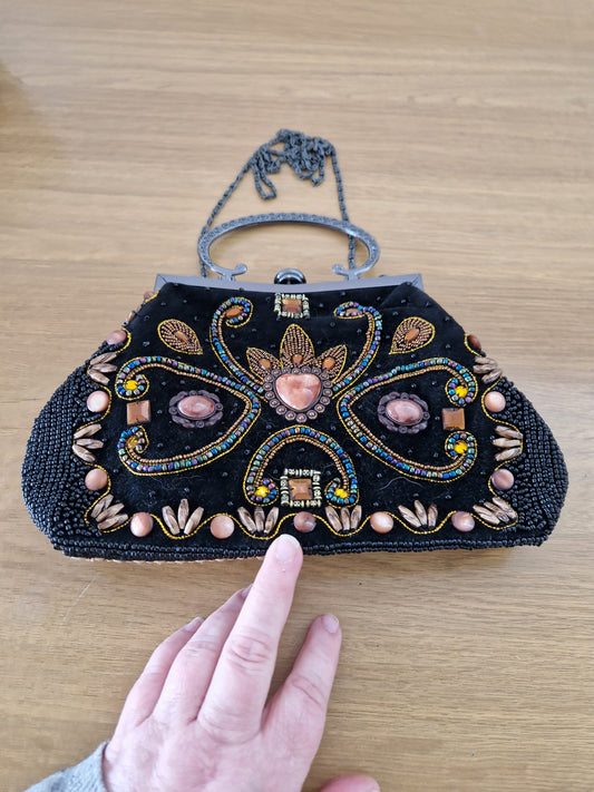 Small evening prom beaded bag