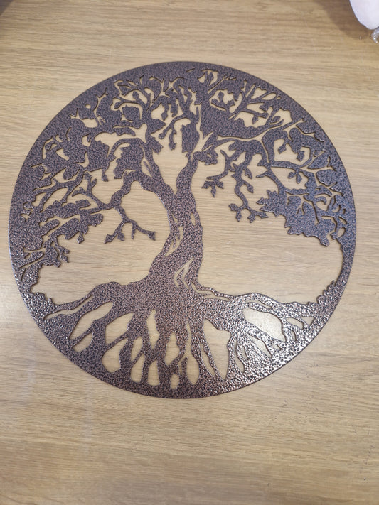 Metal round tree of life Wall decor 33cm diameter