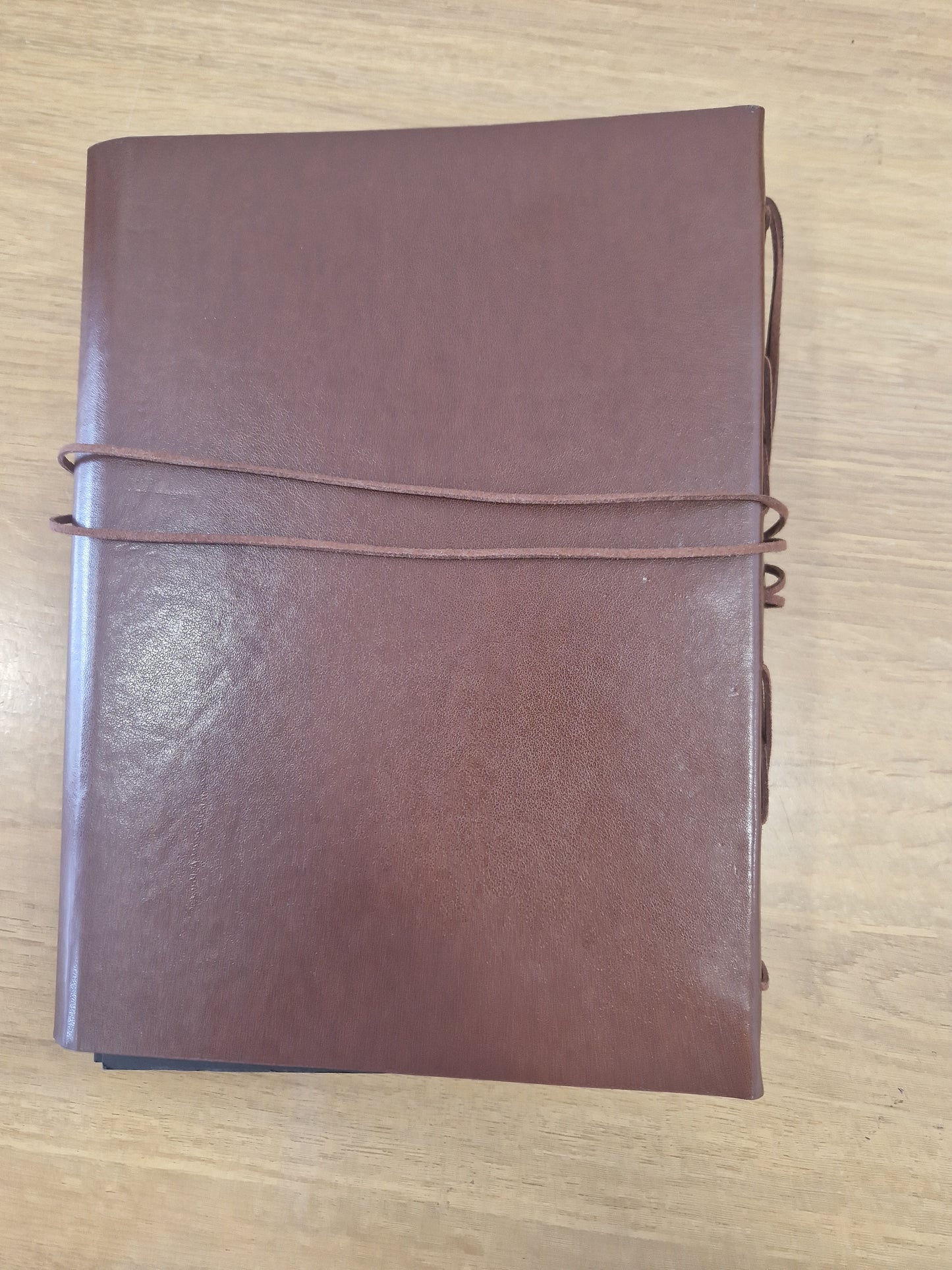 Leather scrap book or photo album with Lion design