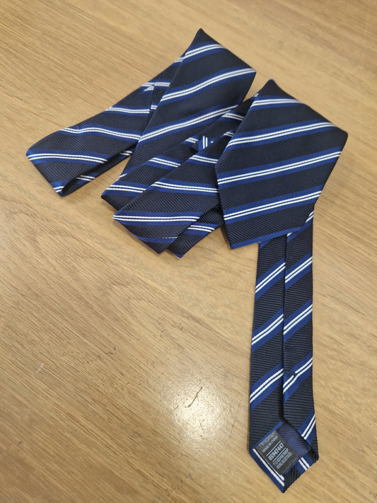 Mens Tie Striped Navy Blue