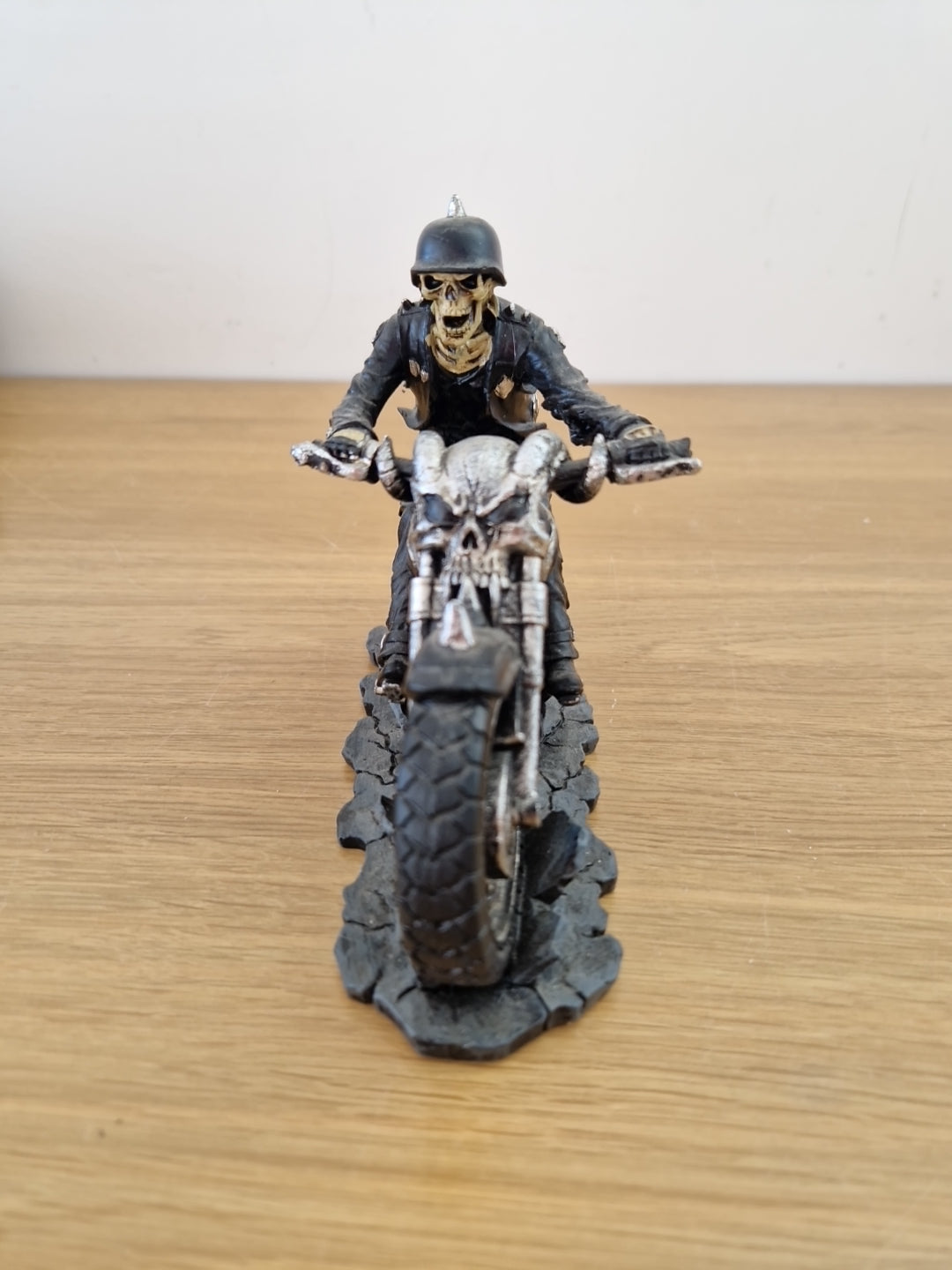 Hell on the Highway Gothic  Skeleton on a Motorbike figurine.