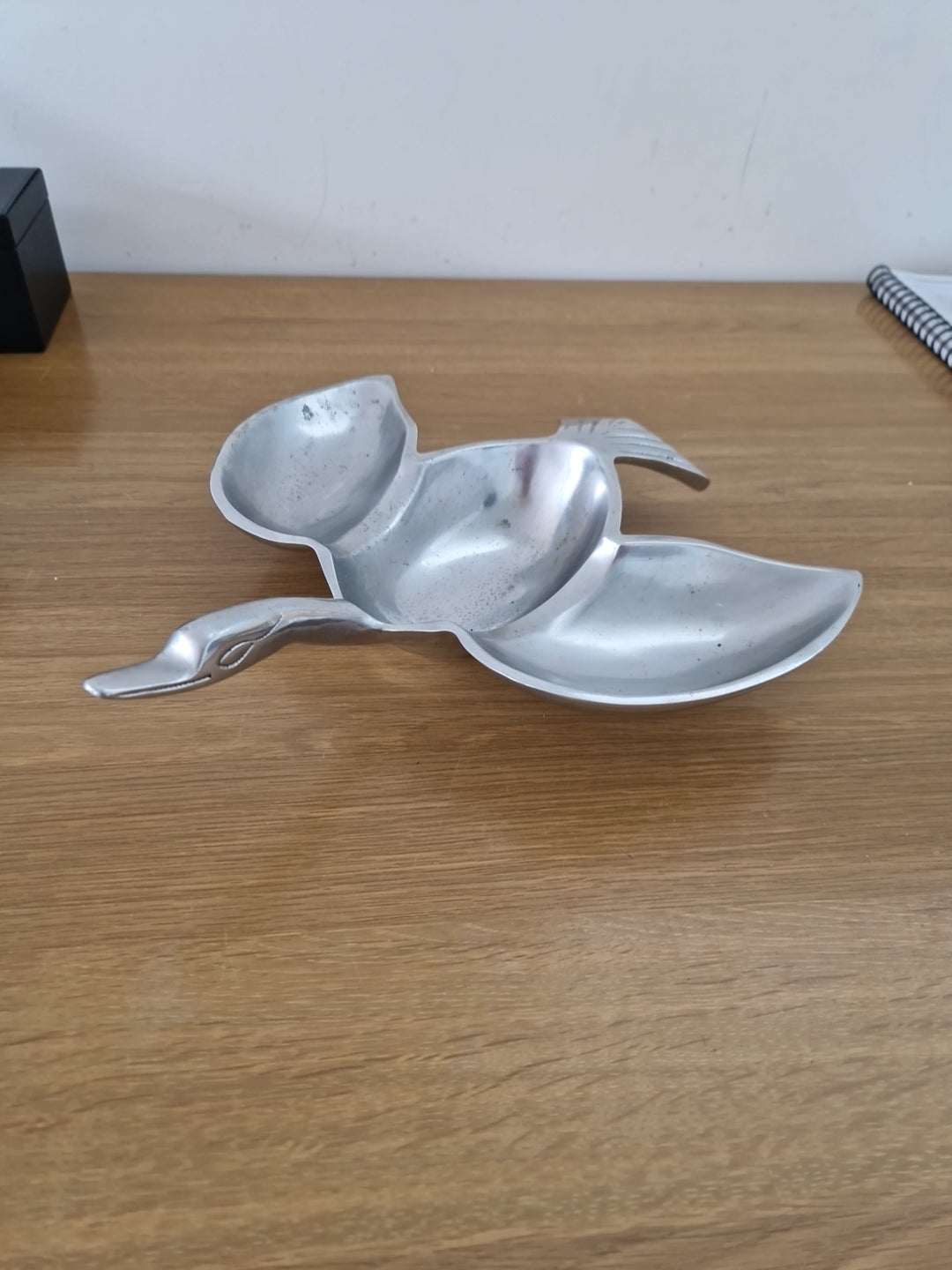 Metal Bird In Flight Serving Dish