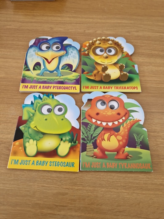 Hardback Dinosaur Story Books for Preschool Children with Googly Eyes