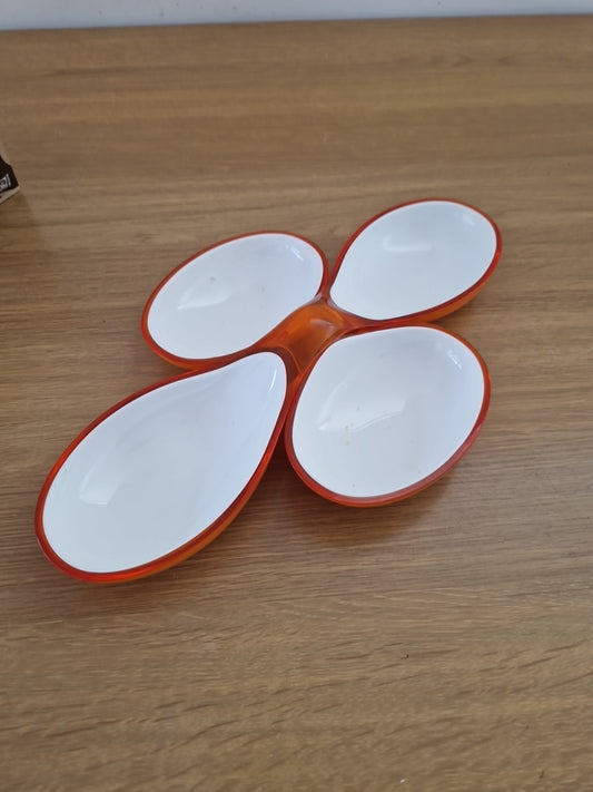 Guzzini Orange  Snack Dishes made in Italy