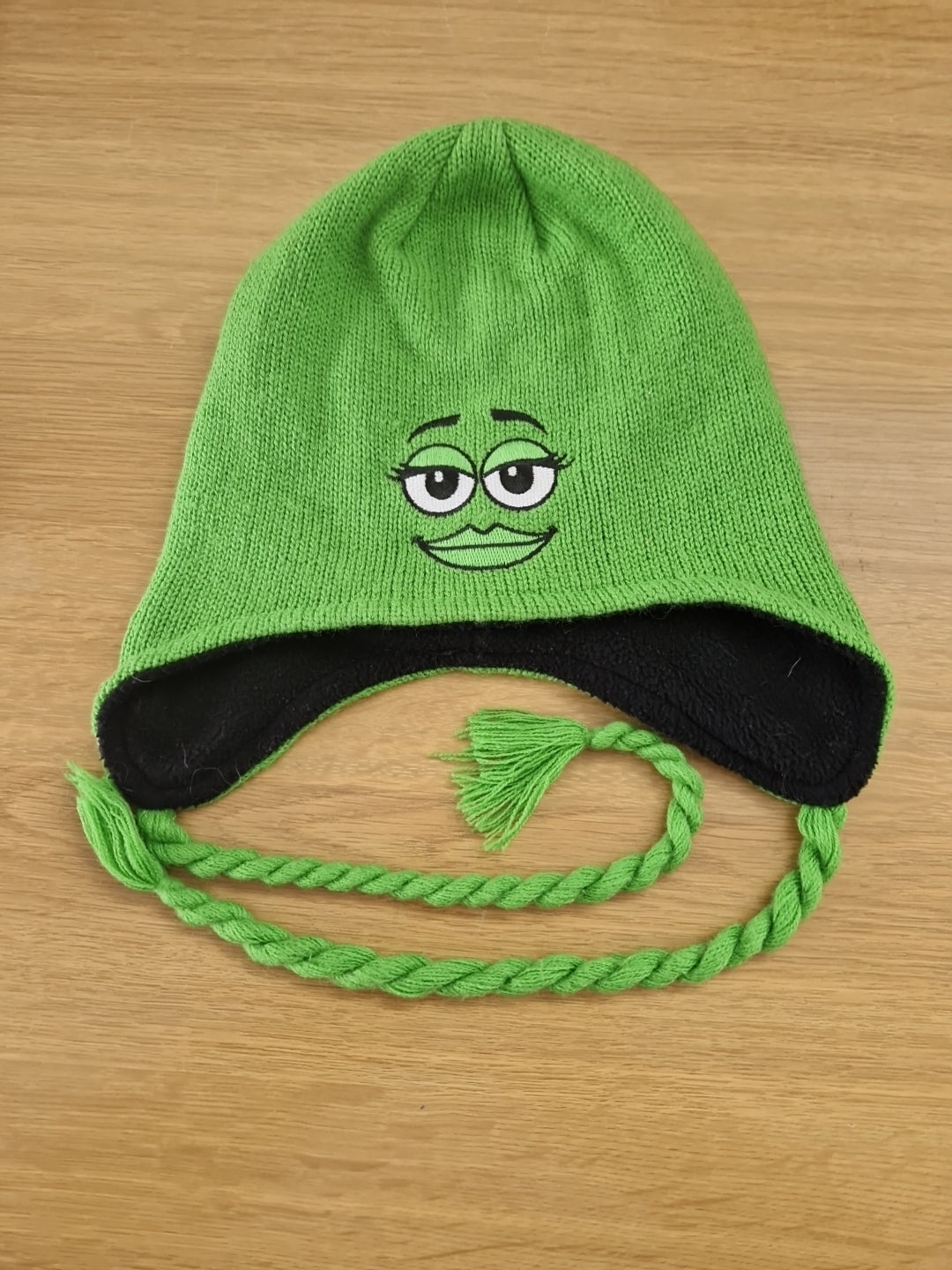 Green Knitted M&M hat