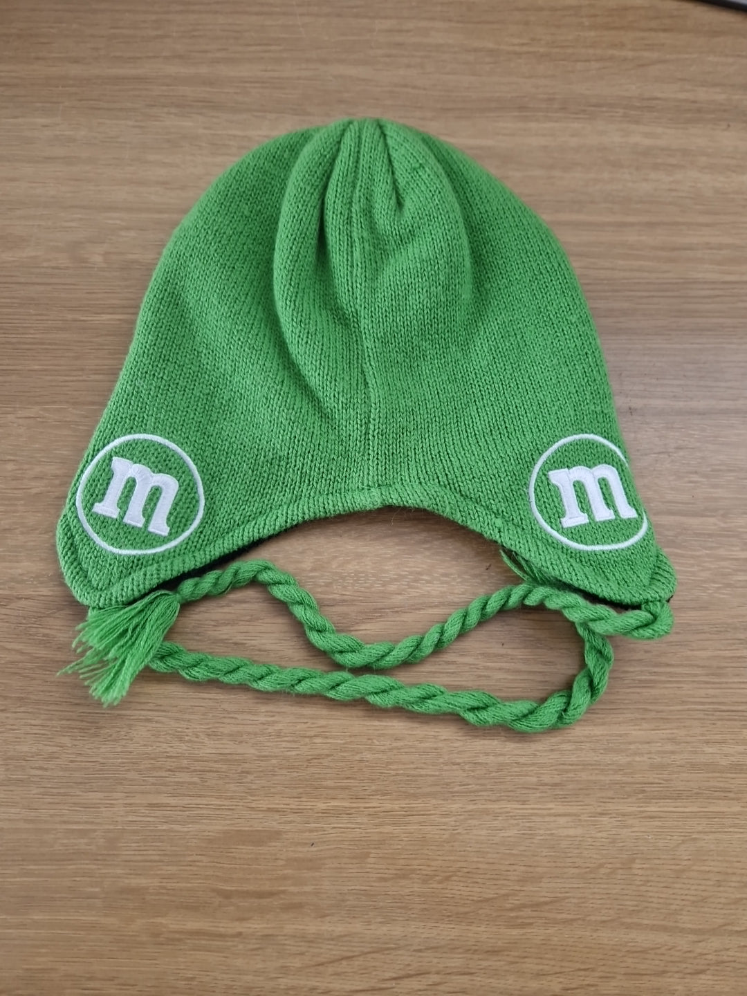 Green Knitted M&M hat