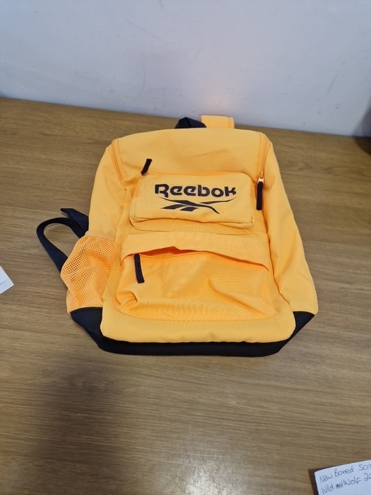 Yellow Reebok backpack with Ajustable Straps made with recycled materials