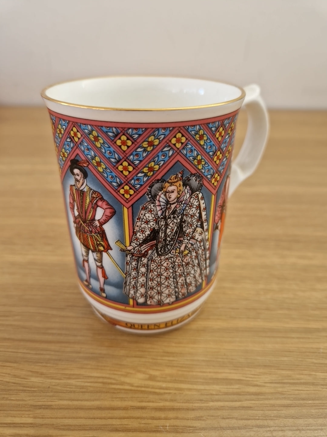 Staffordshire Ceramic Mug with Queen Elizabeth 1 Design