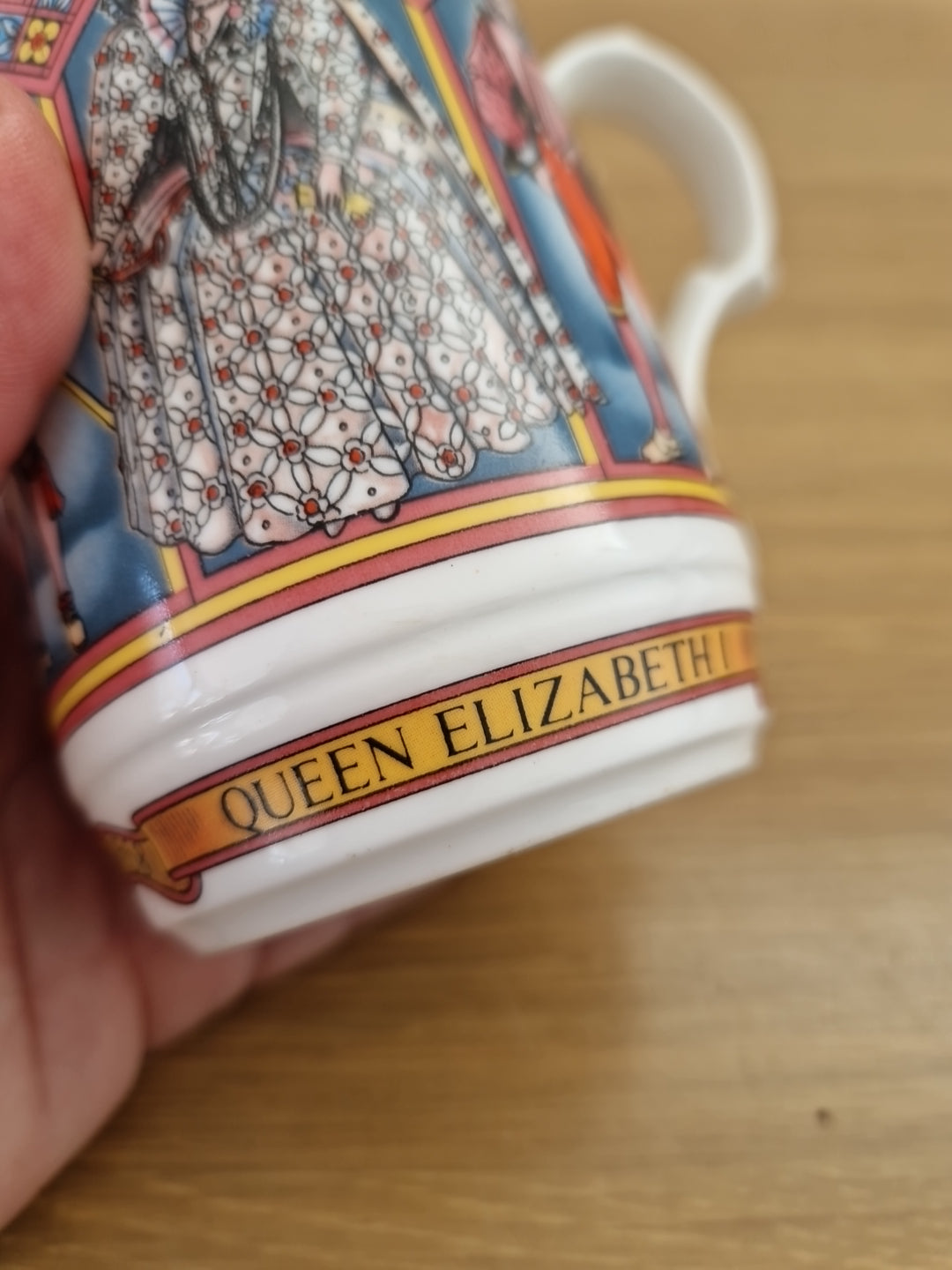 Staffordshire Ceramic Mug with Queen Elizabeth 1 Design