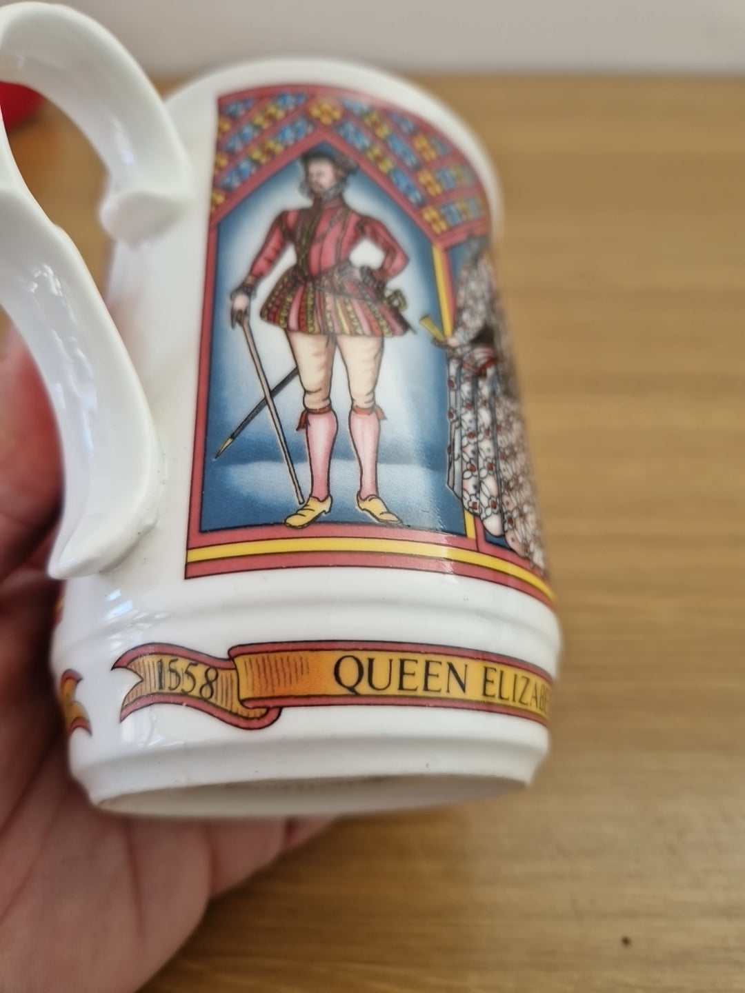 Staffordshire Ceramic Mug with Queen Elizabeth 1 Design