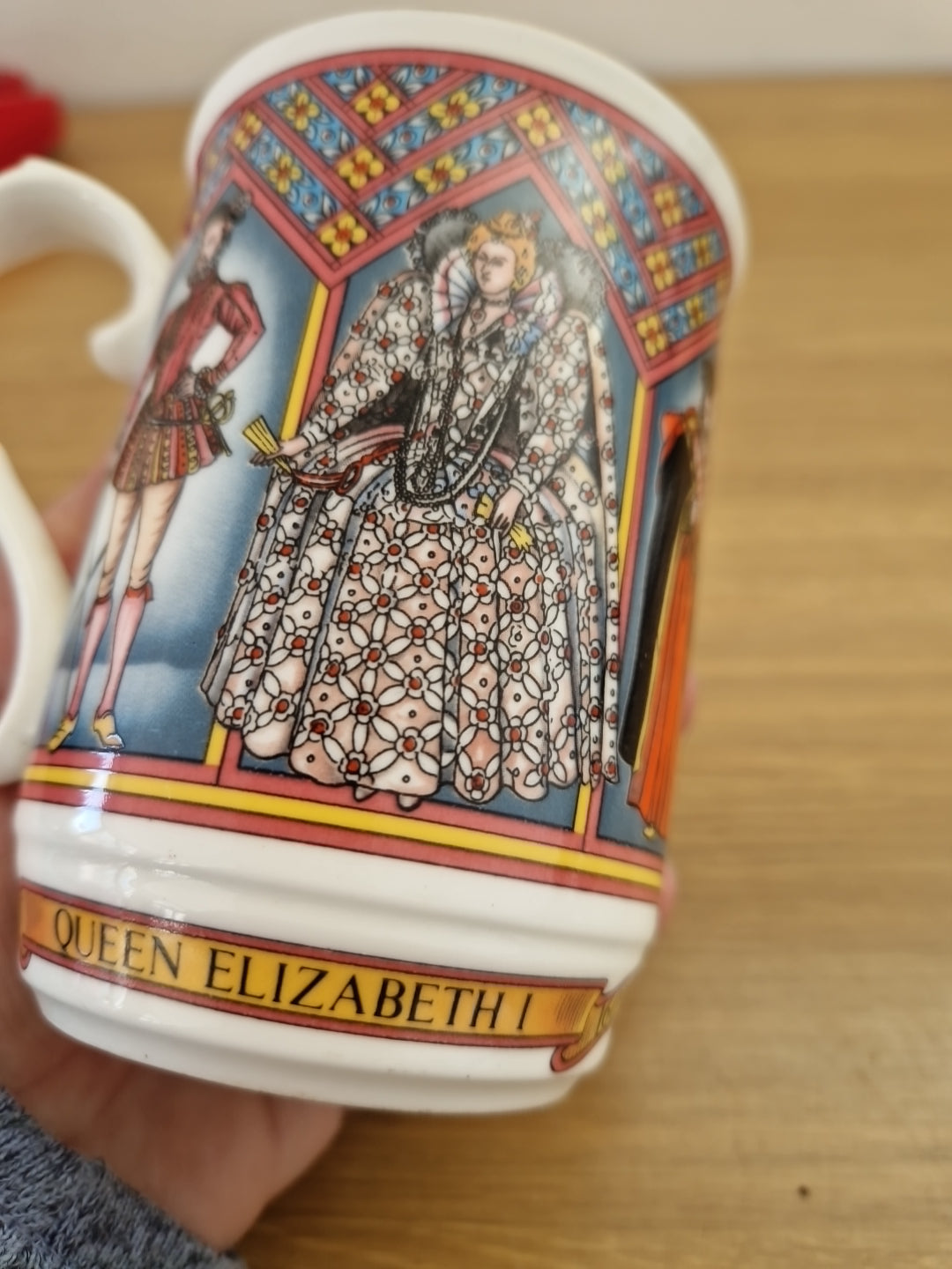 Staffordshire Ceramic Mug with Queen Elizabeth 1 Design