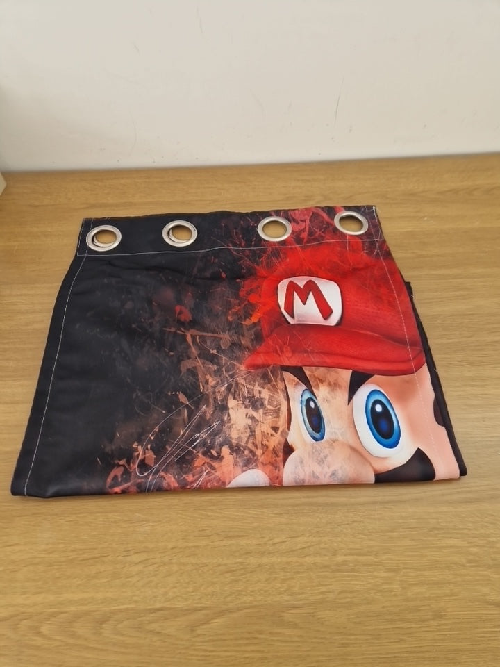 Nintendo Super Mario Narrow Pair Curtains width 20 inches drop 52 inches