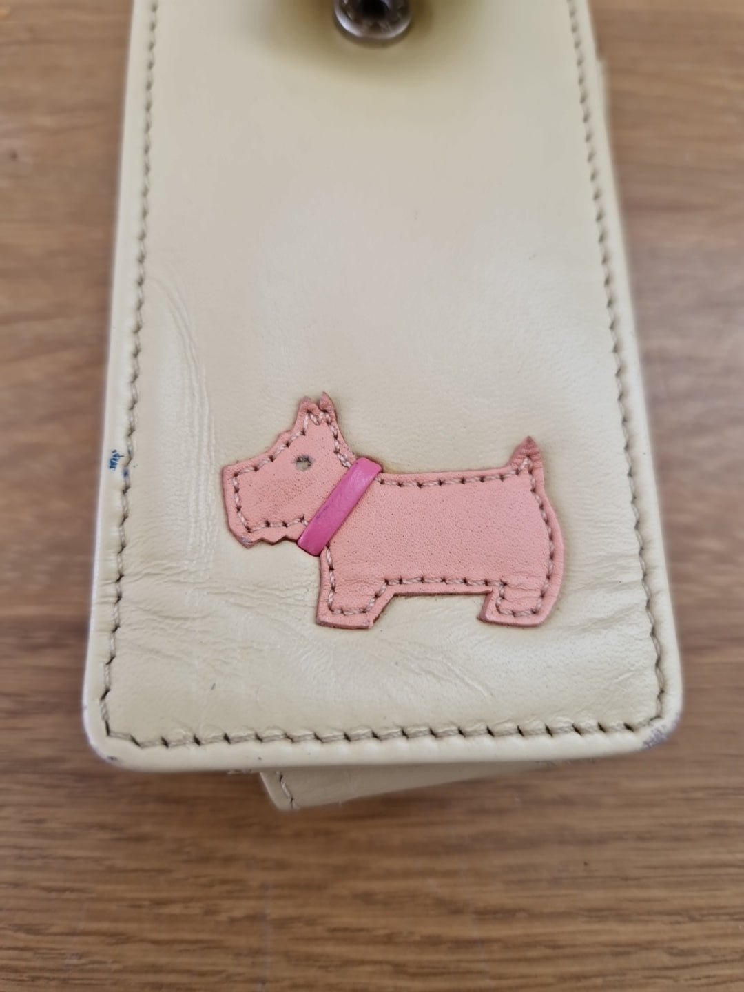 Radley Scottie Dog Mobile Phone Holder Yellow Leather