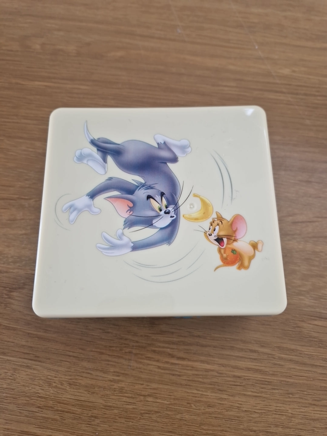 Vintage  Jewellery Box Tom and Jerry Design Square Lunch Box