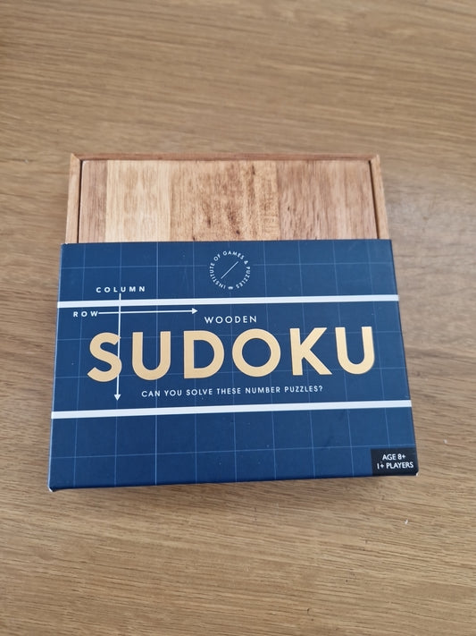 Wooden Sudoku Set with instructions