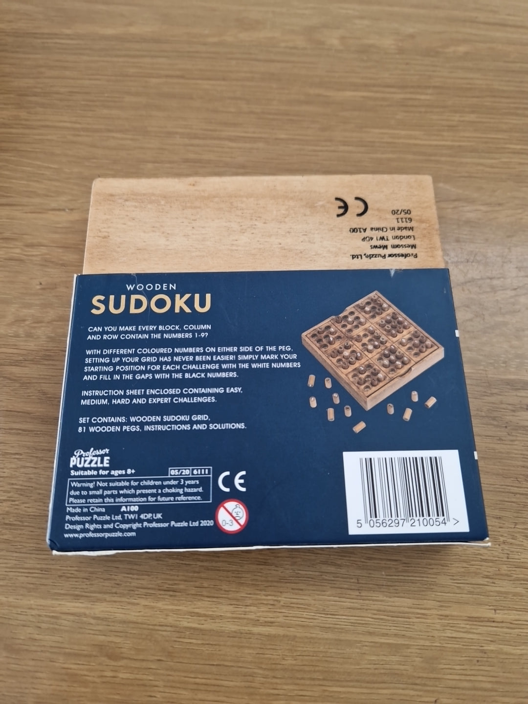 Wooden Sudoku Set with instructions